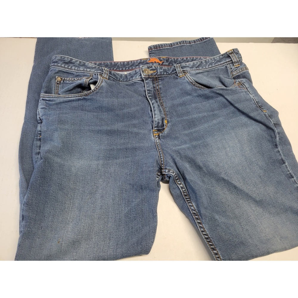 Tommy Bahama Mens 42x34 Medium Wash Stretch Denim‎ Jeans Straight Leg Blue